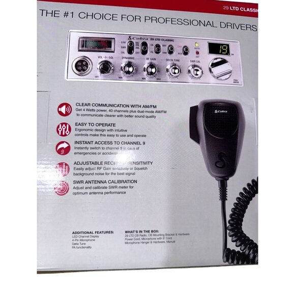Cobra 29 LTD Classic Professional CB Radio 4W Power 40 Channels Dual-Mode AM/FM - Picture 5 of 6